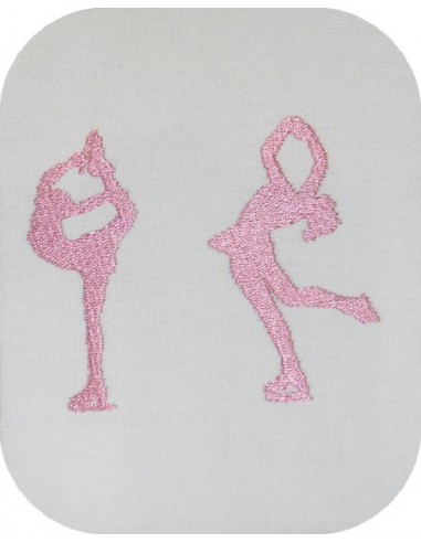Motif de broderie machine silhouette petite patineuse Motif de broderie machine silhouette petite patineuse