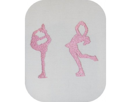 Instant download machine embroidery figure skater