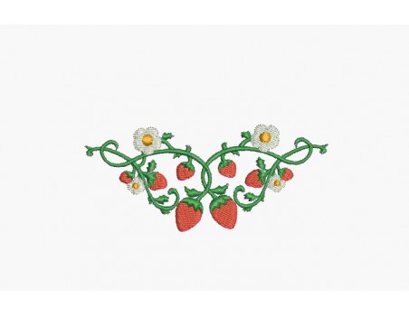 Motif de broderie machine fraise