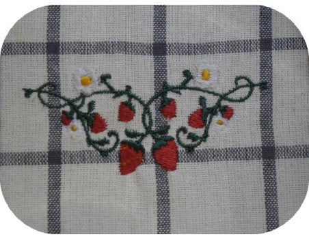 Motif de broderie machine fraise