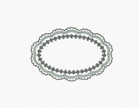 Motif de broderie machine cadre dentelle