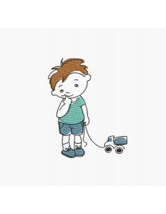 Instant download machine embroidery girl doing cutting