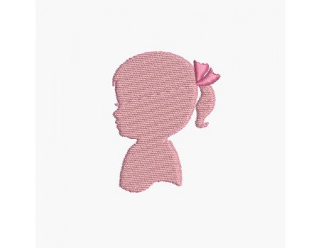 Instant download machine embroidery girl doing cutting