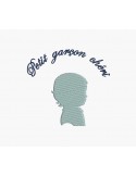 Instant download machine embroidery boy cameo
