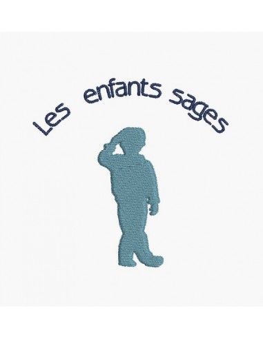 Instant download machine embroidery Silhouette boy 
