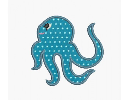 Instant download machine embroidery octopus