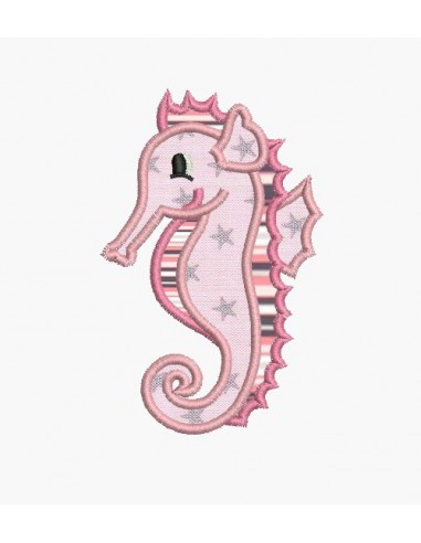 Instant download machine embroidery sea horse