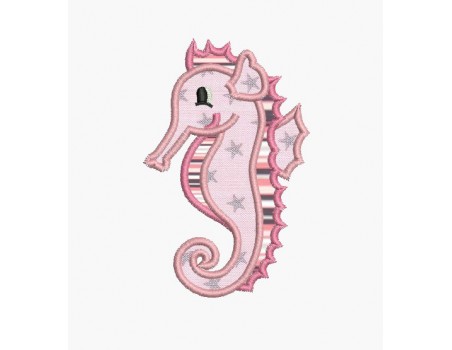 Instant download machine embroidery sea horse