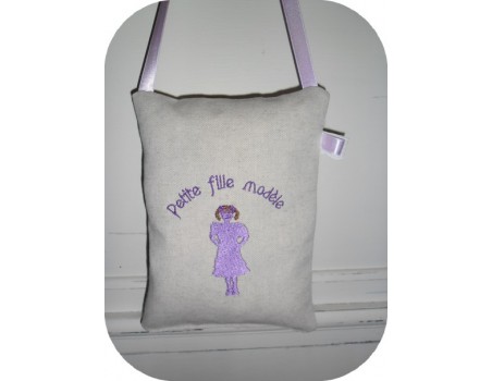 Instant download machine embroidery silhouette of girl model