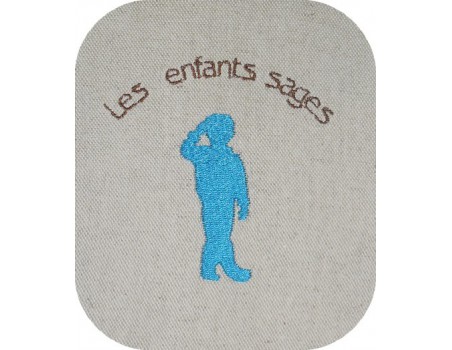 Instant download machine embroidery Silhouette boy 