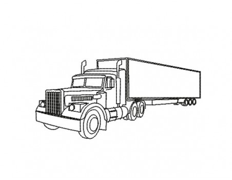 Instant download machine embroidery redwork truck 