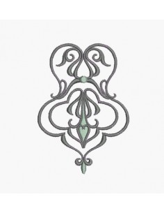 Instant download machine embroidery oriental ornament