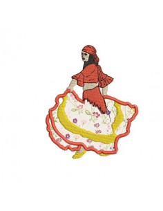 Instant download machine embroidery gypsy woman