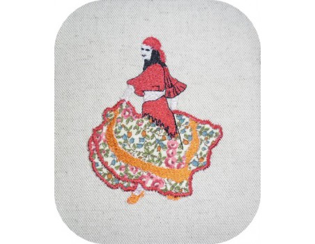 Instant download machine embroidery gypsy woman