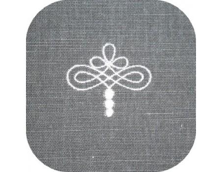 Instant download machine embroidery cord ornament