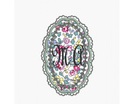 Instant download machine embroidery lace frame applied