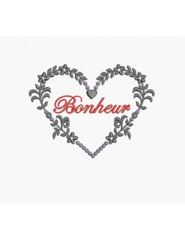 Instant download machine embroidery romantic heart