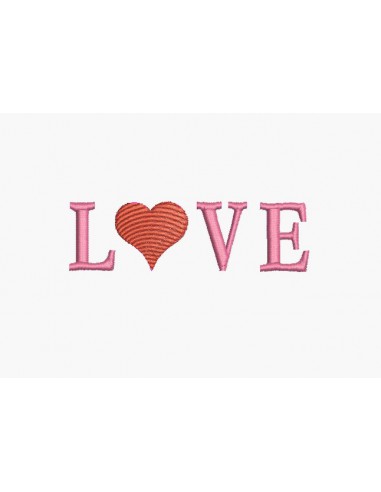 Instant download machine embroidery LOVE