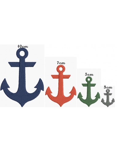 Instant download machine embroidery marine anchor