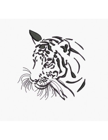 Instant download machine embroidery tiger