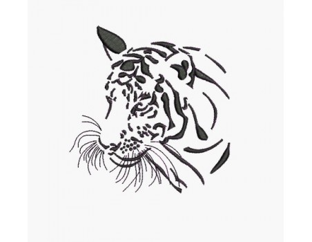 Instant download machine embroidery tiger
