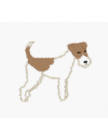 Instant download machine embroidery fox terrier