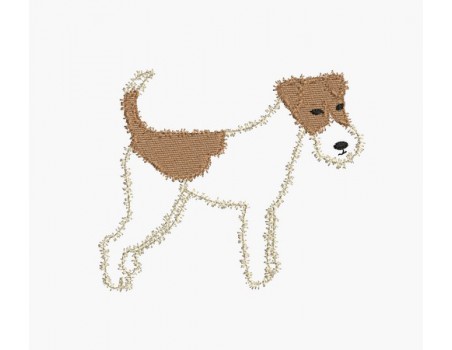 Instant download machine embroidery fox terrier