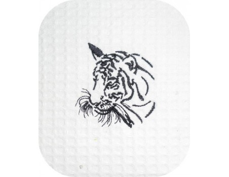 Motif de broderie machine tigre