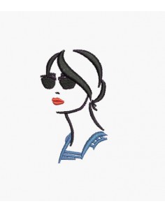 Motif de broderie machine silhouette femme