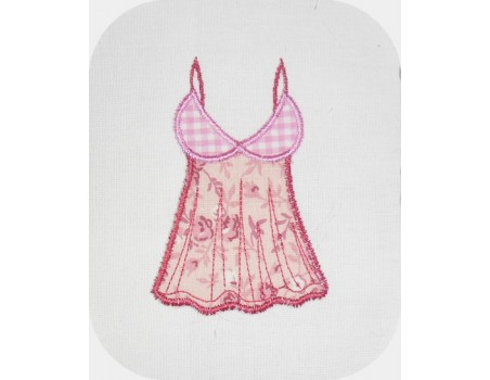 Motif de broderie machine nuisette appliquée