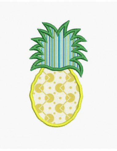 Motif de broderie machine ananas appliqué