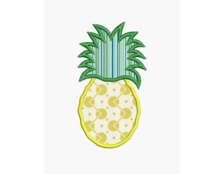 Motif de broderie machine ananas appliqué