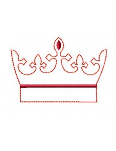 Couronne chevalier redwork 10x10cm