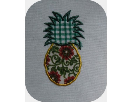 Motif de broderie machine ananas appliqué