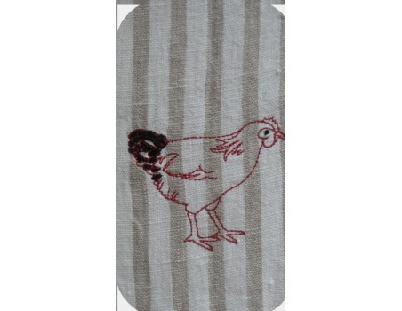 Instant download machine embroidery chicken