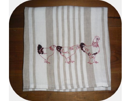 Instant download machine embroidery hen house 	