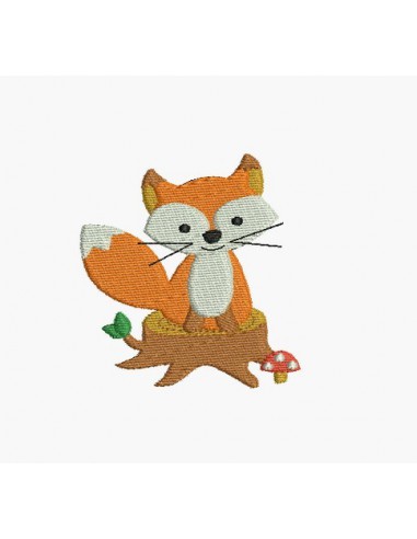 Motif de broderie machine petit renard