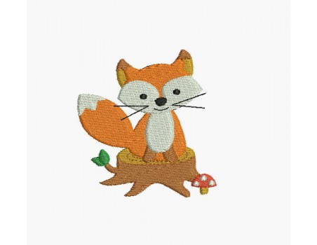 Motif de broderie machine petit renard