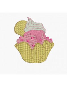 Motif de broderie machine glace sunday