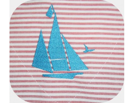 Instant download machine embroidery sailboat 