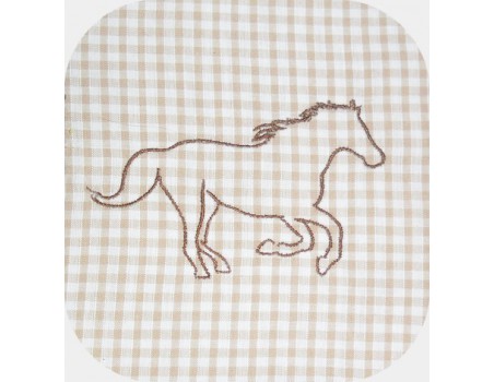 Instant download machine embroidery horse