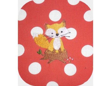 Motif de broderie machine petit renard