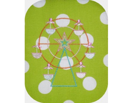 Instant download machine embroidery Ferris wheel