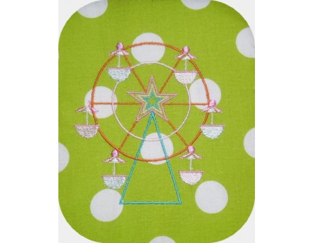 Motif de broderie machine grande roue