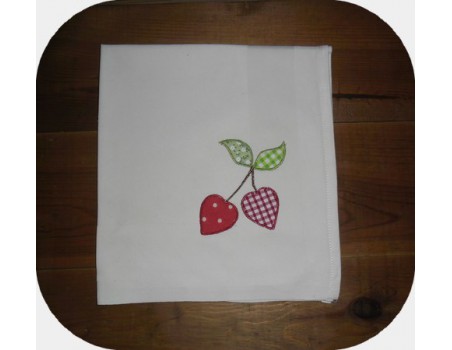 Instant download machine embroidery applique cherry heart