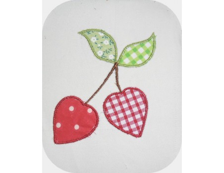 Instant download machine embroidery applique cherry heart