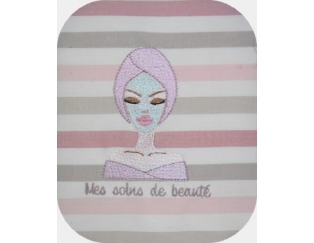 Motif de broderie machine soins de beauté