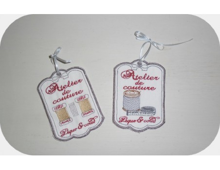 Instant download machine embroidery sewing workshop label