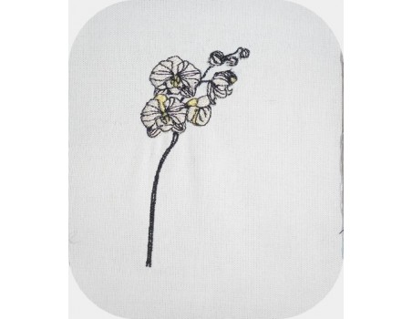 Motif de broderie machine fleur de coton