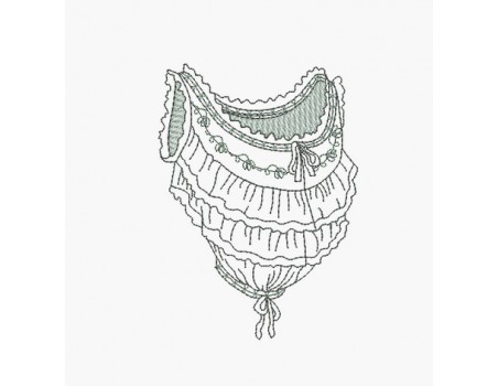 Motif de broderie machine bustier de grand mère